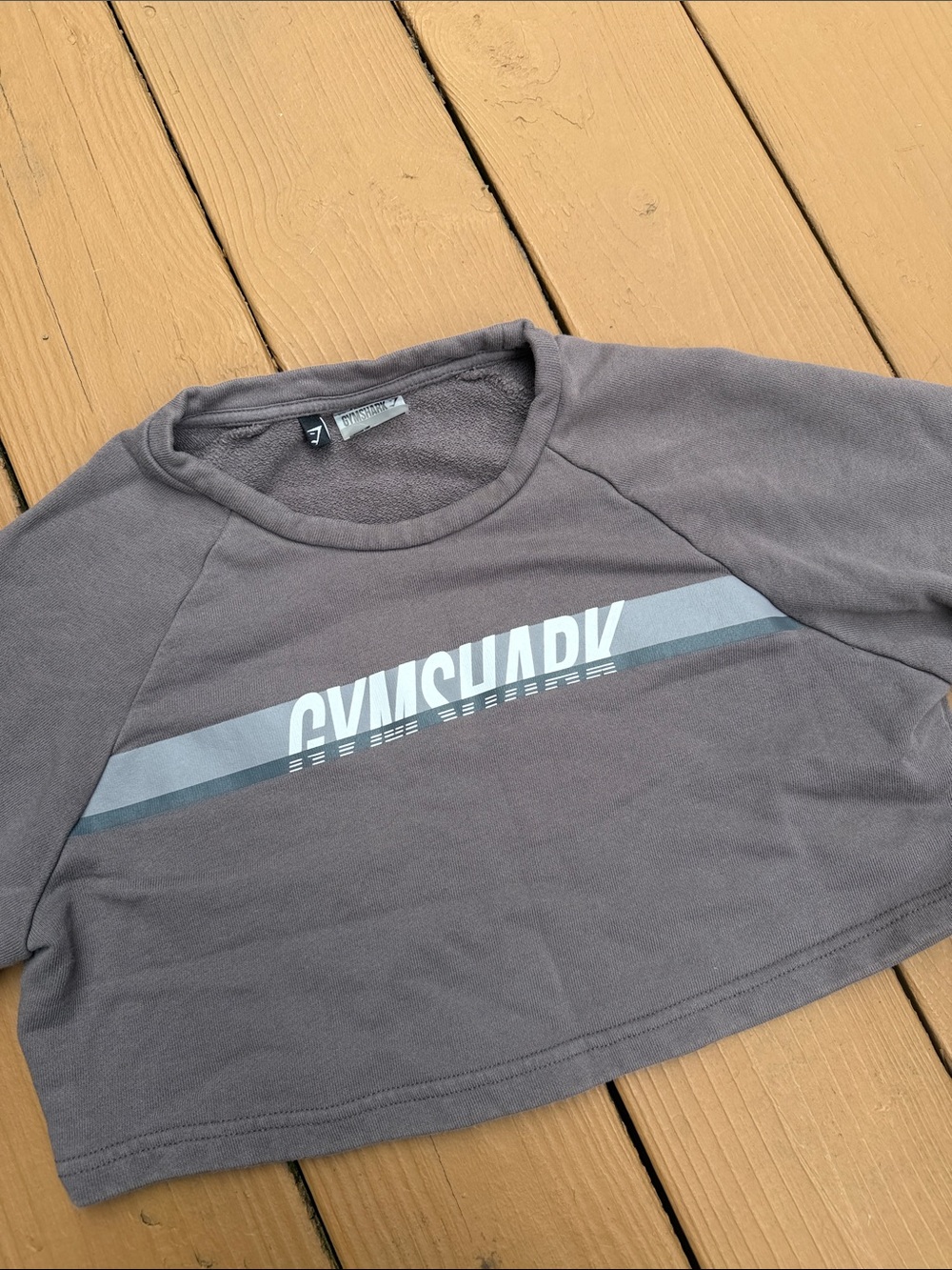 Gymshark Kids Charcoal Gray Cropped Hoodie